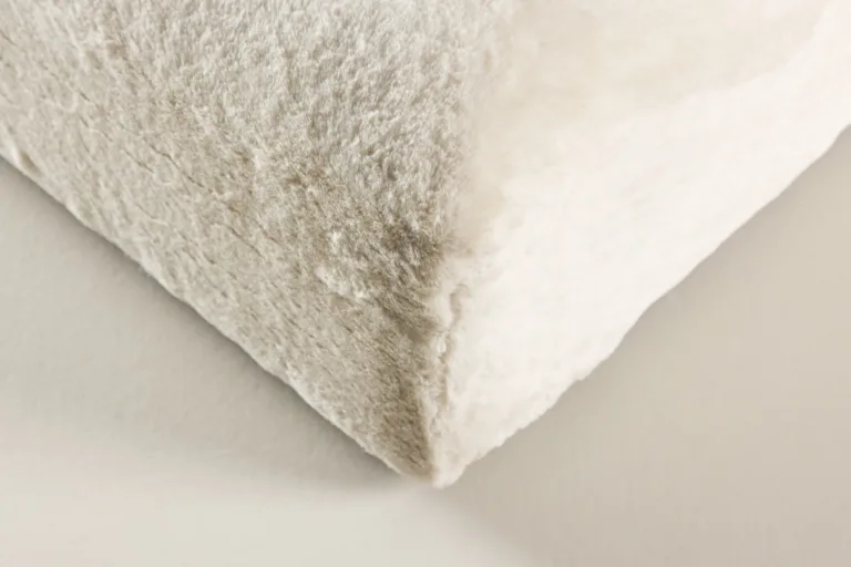 Beežist bukleekangast ottoman Davie (100 × 100 cm) - 61231-102