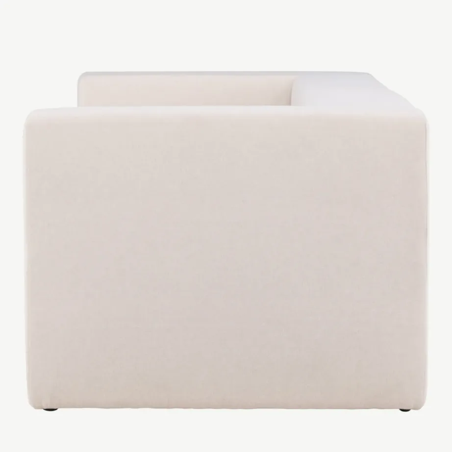 Lumi kolmekohaline diivan, valgest polüesterkangast, modernse põhjamaise disainiga, 61232-101 – 7