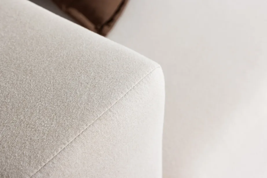 Lumi kolmekohaline diivan, valgest polüesterkangast, modernse põhjamaise disainiga, 61232-101 – 12