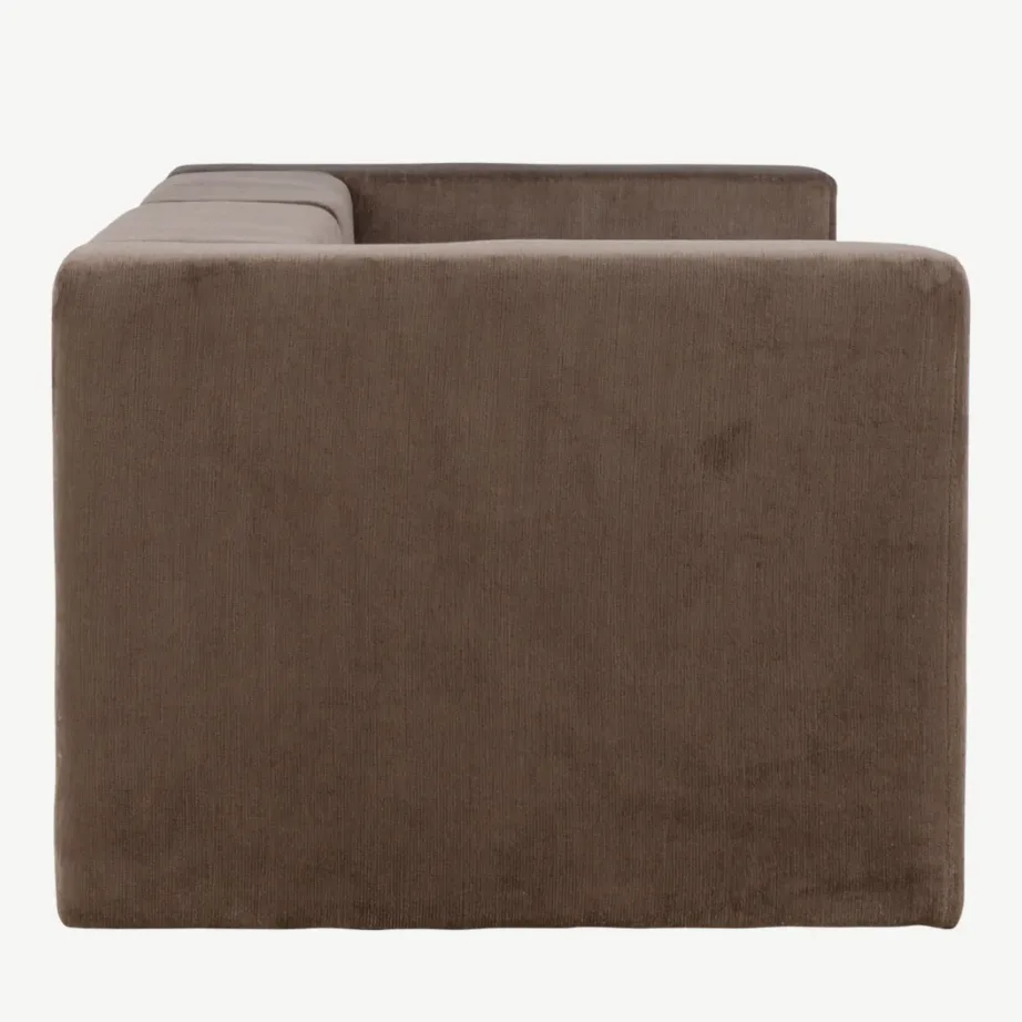 Kolmekohaline pruun linasarnase kattega diivan Lumi sarjast, 61232-103 – 2