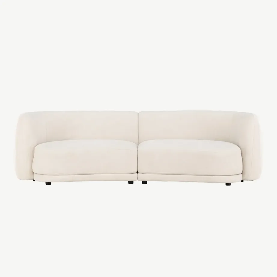 Beež 3-kohaline diivan Cielo polüestrist, mustade terasjalgadega, 61233-102 – 4