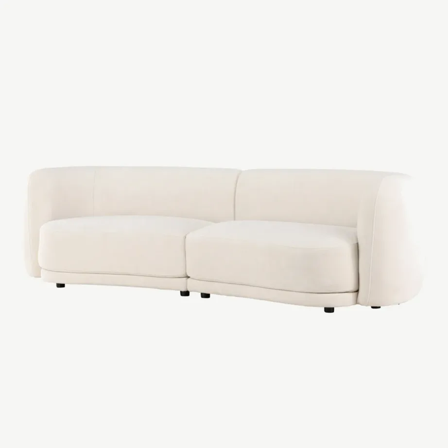 Beež 3-kohaline diivan Cielo polüestrist, mustade terasjalgadega, 61233-102 – 5