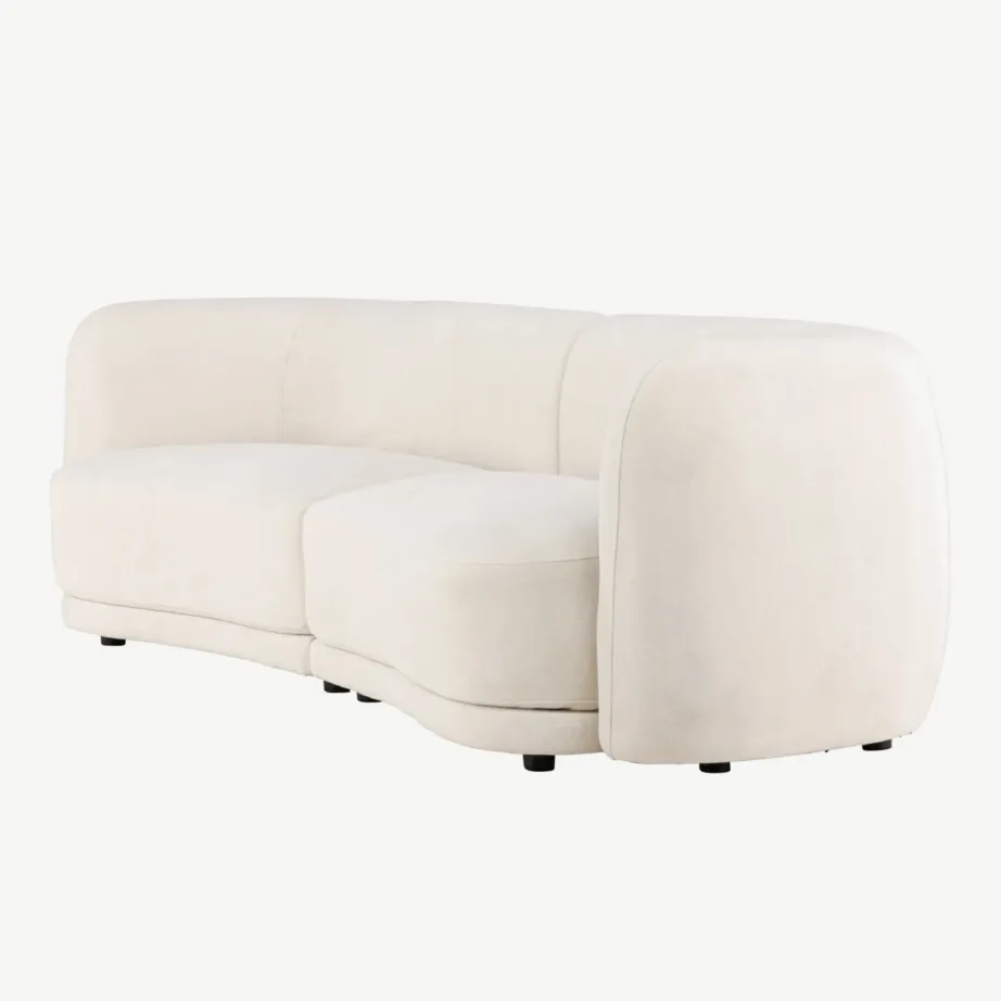 Beež 3-kohaline diivan Cielo polüestrist, mustade terasjalgadega, 61233-102 – 6