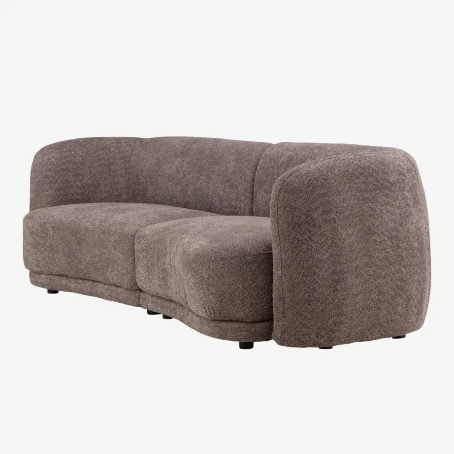 Pronkspunase buklee kangaga 3-kohaline diivan Cielo, mustad terasjalad, 61233-103 – 6