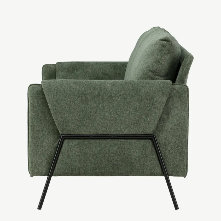 Indigo kollektsiooni roheline 2-kohaline diivan mustade metalljalgadega, 61234-100 – 7