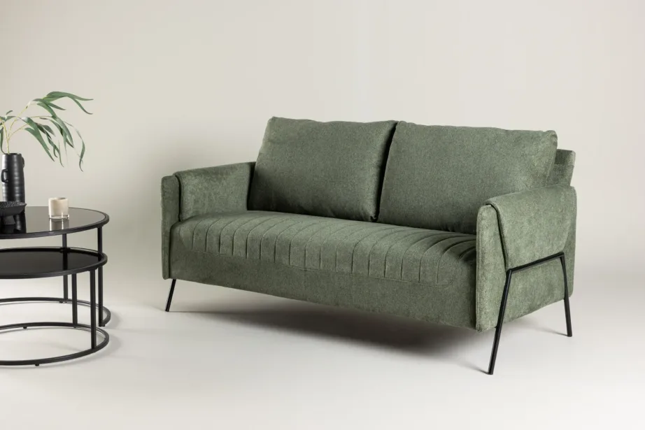 Indigo kollektsiooni roheline 2-kohaline diivan mustade metalljalgadega, 61234-100 – 8