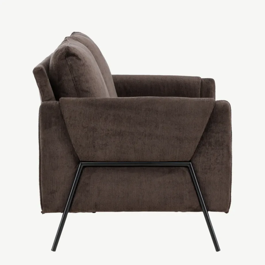 Kaheistmeline pruun diivan musta terasraamiga Indigo kollektsioonist, 61234-103 – 2