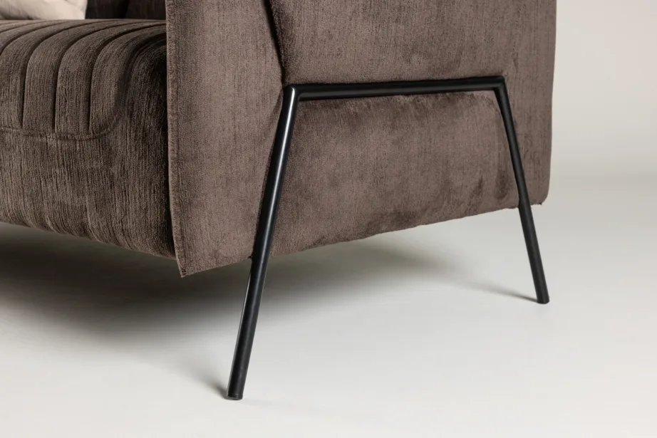 Kaheistmeline pruun diivan musta terasraamiga Indigo kollektsioonist, 61234-103 – 10