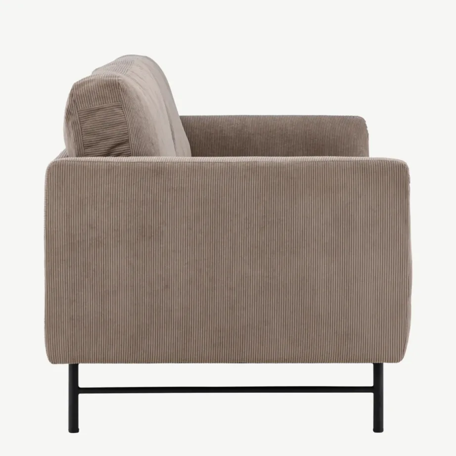 Pruun kolmekohaline diivan Sky mustade terasjalgadega, 61235-100 – 2