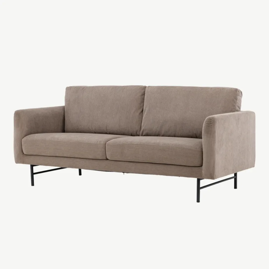 Pruun kolmekohaline diivan Sky mustade terasjalgadega, 61235-100 – 5