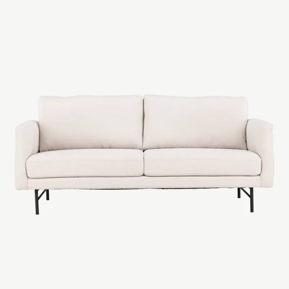 Valge 3-kohaline diivan Sky mustast terasest jalgadel, 61235-101 – 4