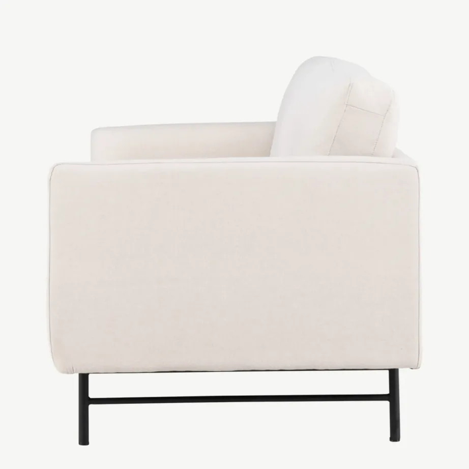 Valge 3-kohaline diivan Sky mustast terasest jalgadel, 61235-101 – 7