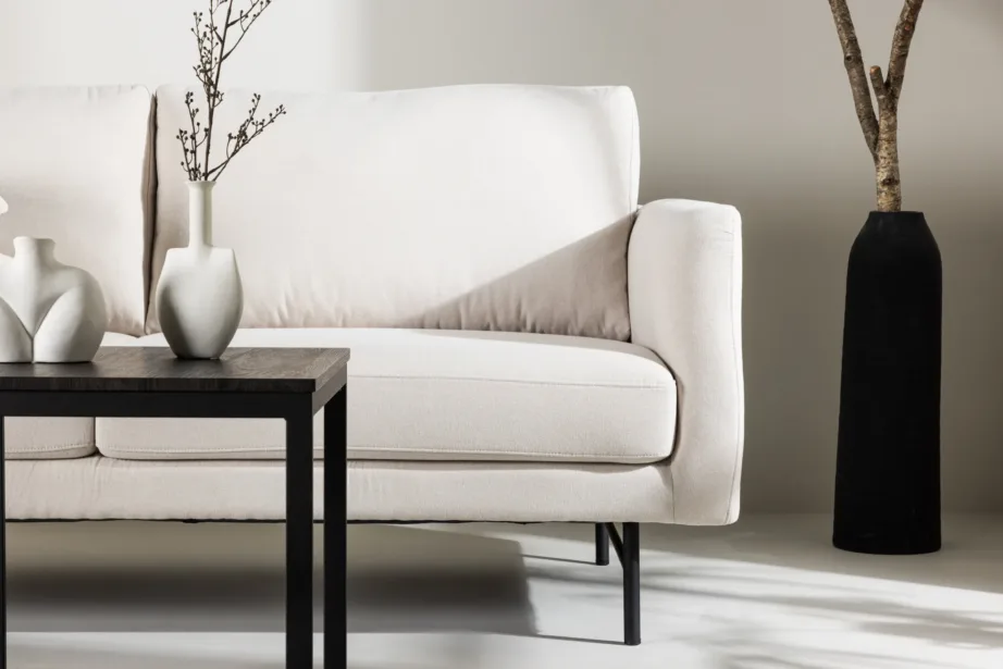 Valge 3-kohaline diivan Sky mustast terasest jalgadel, 61235-101 – 9