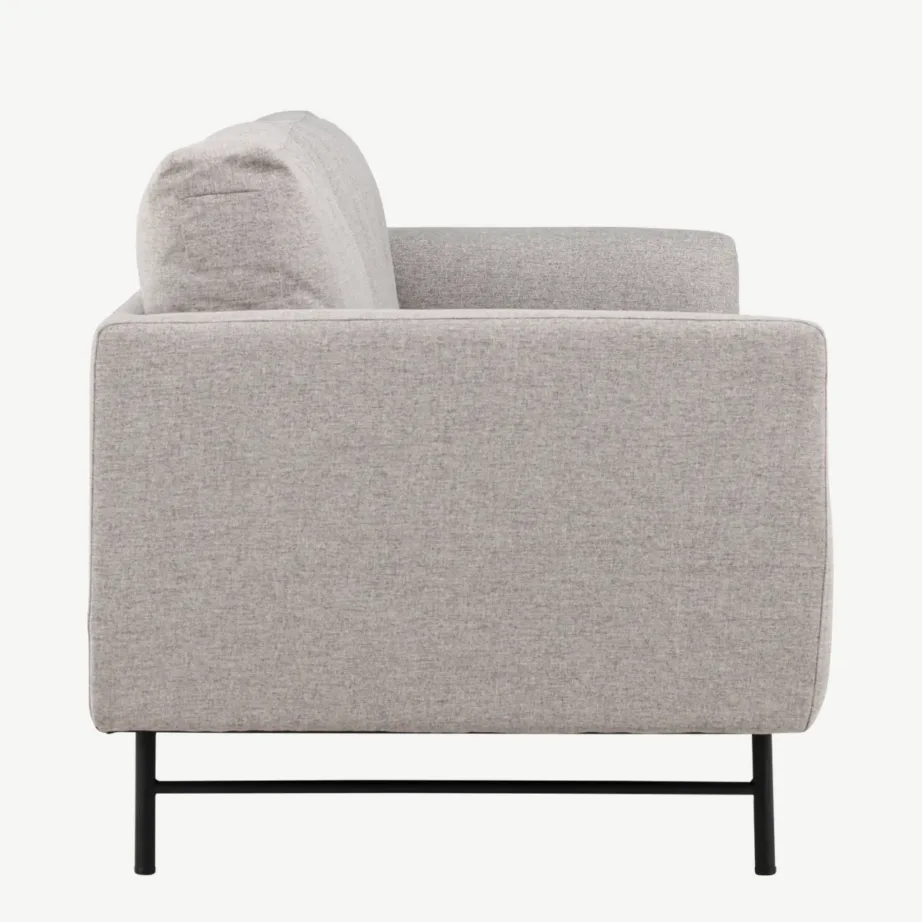 Kolmekohaline Sky diivan, pruun polüester, mustad terasjalad, 61235-103 – 2