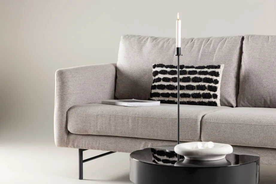 Kolmekohaline Sky diivan, pruun polüester, mustad terasjalad, 61235-103 – 9