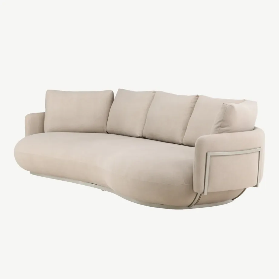 Beež neljakohaline diivan Stellar metallraamiga, 61236-102 – 6