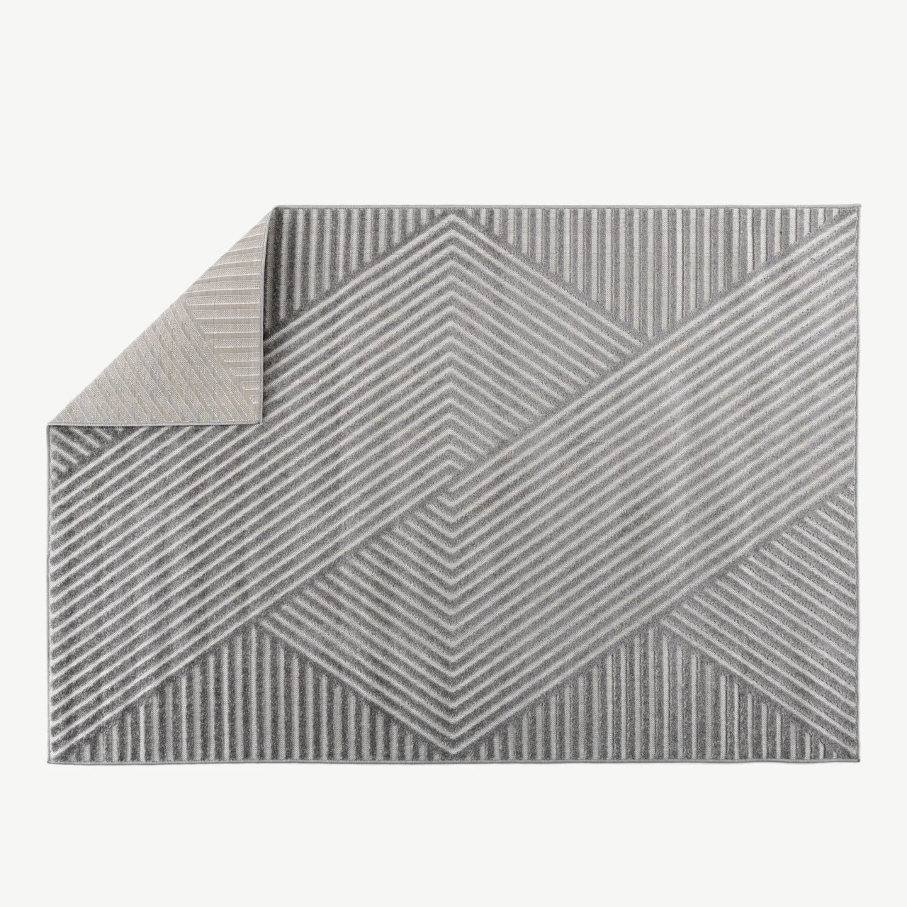 Hall geomeetrilise mustriga elutoa vaip Aron, 230x160 cm, polüpropüleen - 61245-106