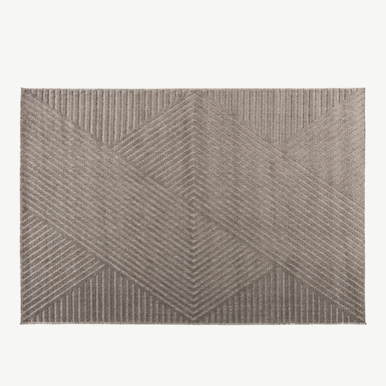 Geomeetrilise mustriga pruun vaip Aron, 340 × 240 cm, polüpropüleen - 61247-103