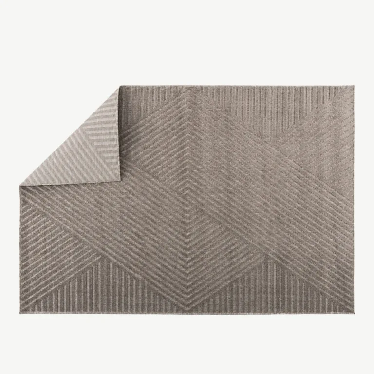 Geomeetrilise mustriga pruun vaip Aron, 340 × 240 cm, polüpropüleen - 61247-103