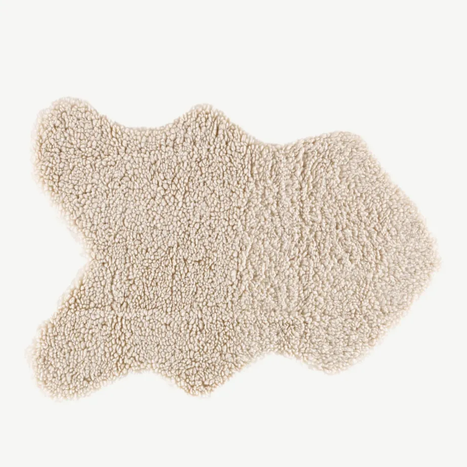 Soe valge kunstkarusnahkne fliisvaip Katy 90 × 60 cm, 61251-101 – 2