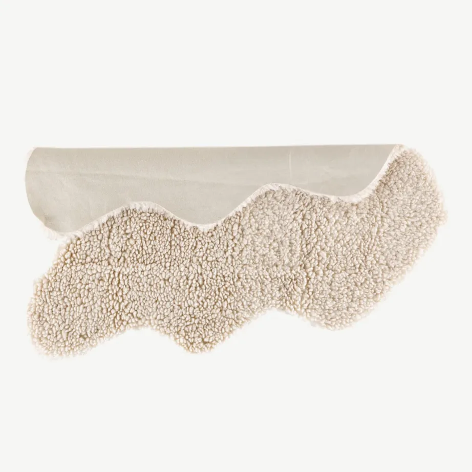 Soe valge kunstkarusnahkne fliisvaip Katy 90 × 60 cm, 61251-101