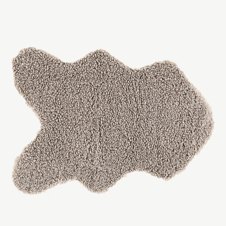 Kunstlambanahast viskekate Katy, helehall, 90 x 60 cm, 61251-106
