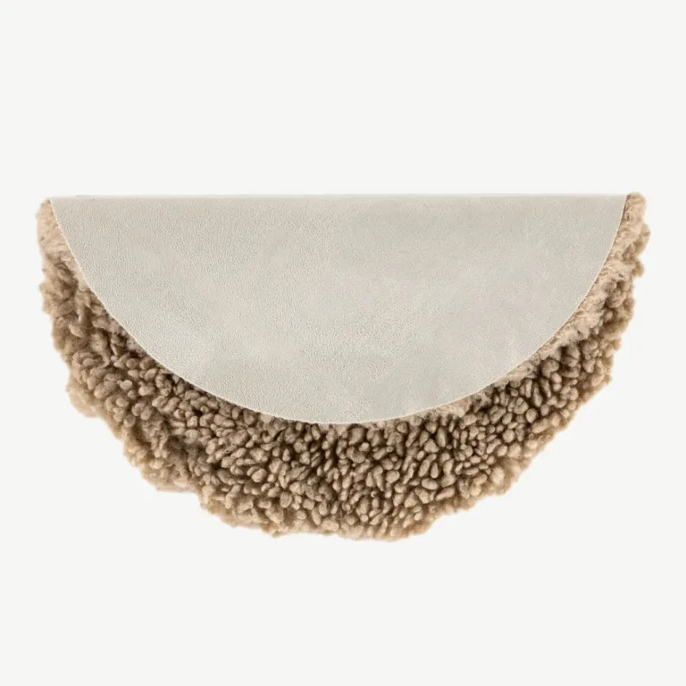 Pehme ümar toolipadi Katy, beežist polüestrist (ø34 cm) - 61252-102