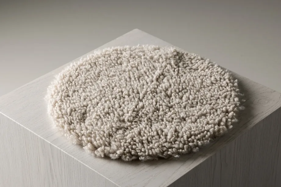 Helehall ümmargune toolipadi Katy, ø34 cm, polüester, 61252-106 – 3