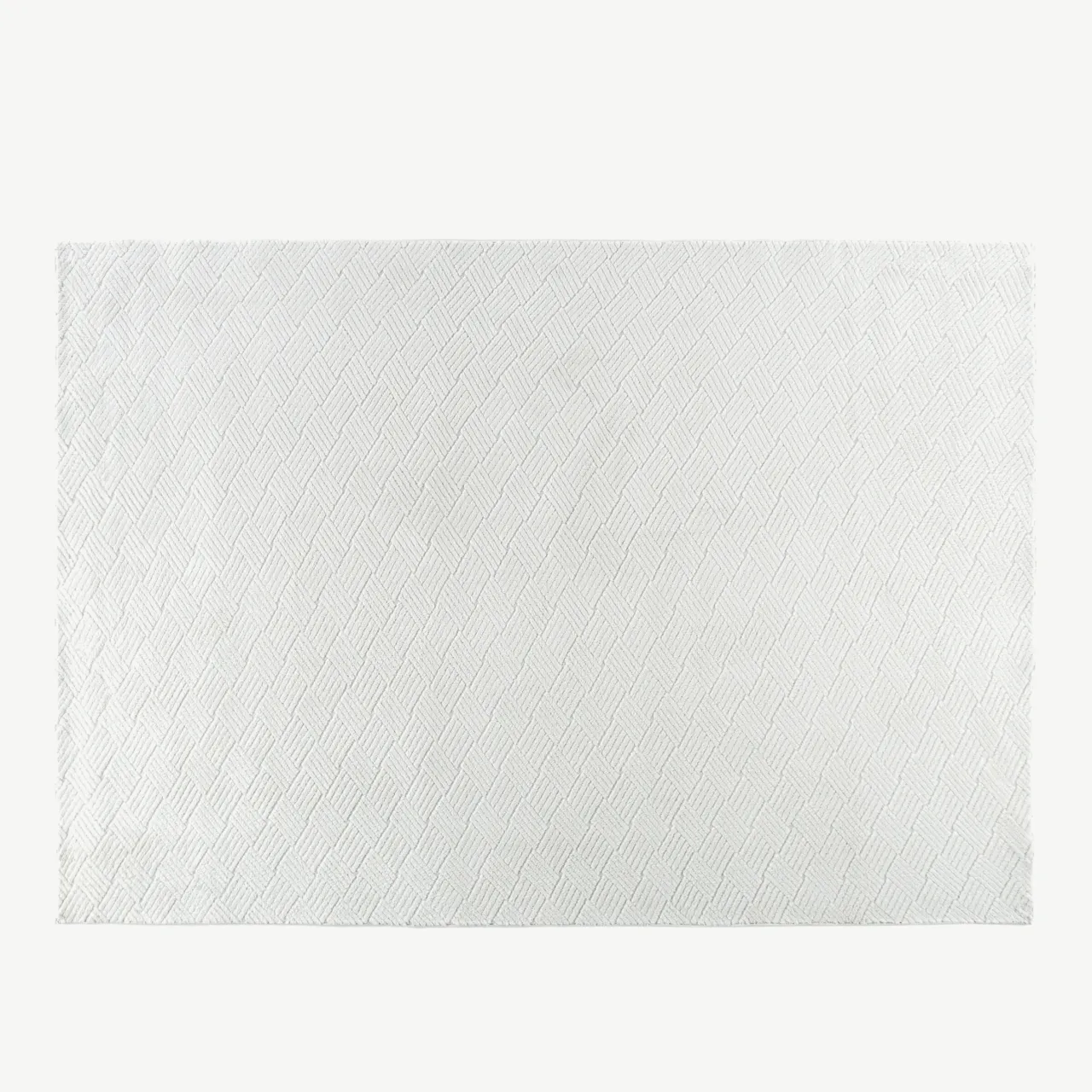 Valge polüestrist vaip Todd, 200 × 290 cm, kaasaegse mustriga - 61537-101