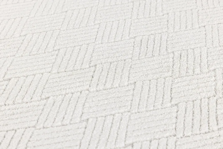 Valge polüestrist vaip Todd, 200 × 290 cm, kaasaegse mustriga - 61537-101
