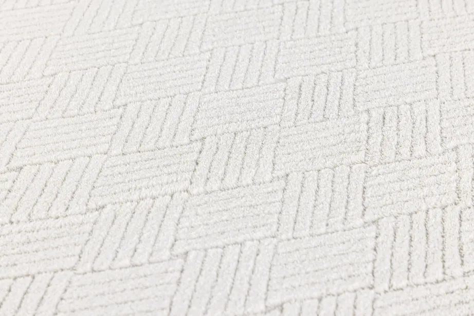 Valge polüestrist vaip Todd, 200 × 290 cm, kaasaegse mustriga, 61537-101 – 4