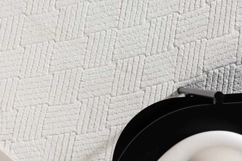 Valge polüestrist vaip Todd, 200 × 290 cm, kaasaegse mustriga, 61537-101 – 6