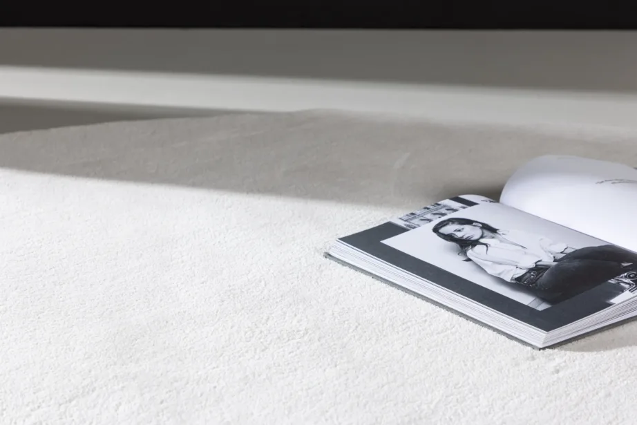 Ümmargune valge polüestervaip Nixie, läbimõõt 200 cm, 61546-101 – 6