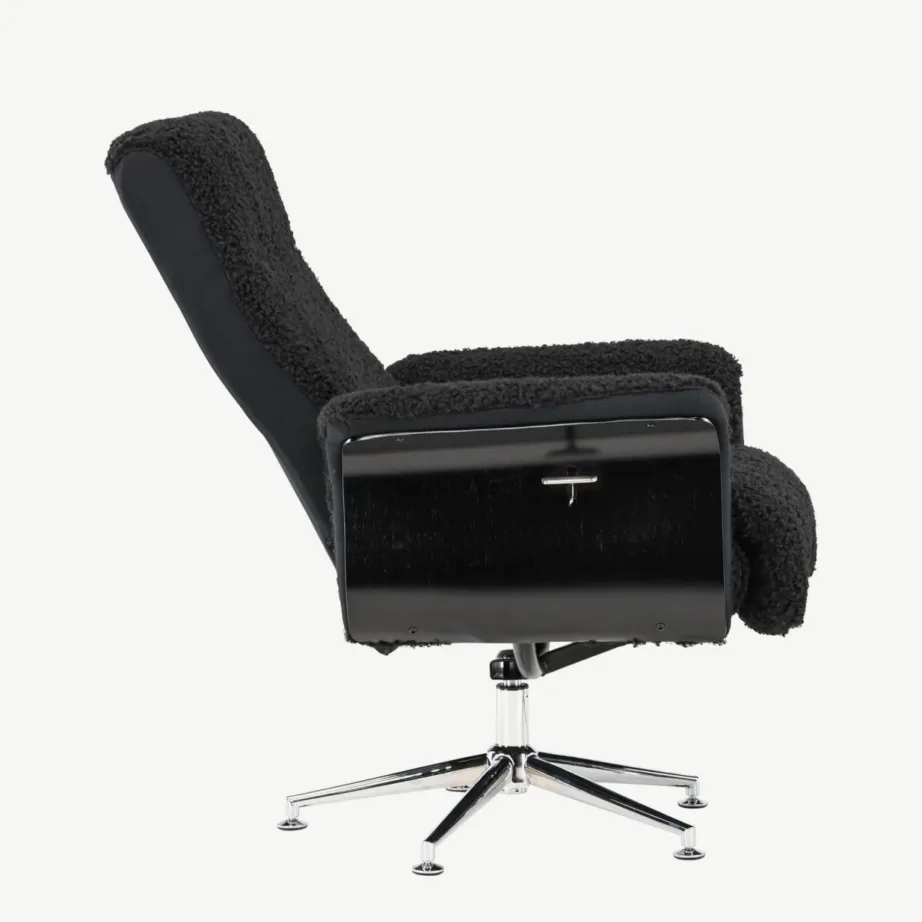 Reguleeritav tugitool Hagön jalatoega (tumehall, kroomitud jalad), 61563-100 – 4