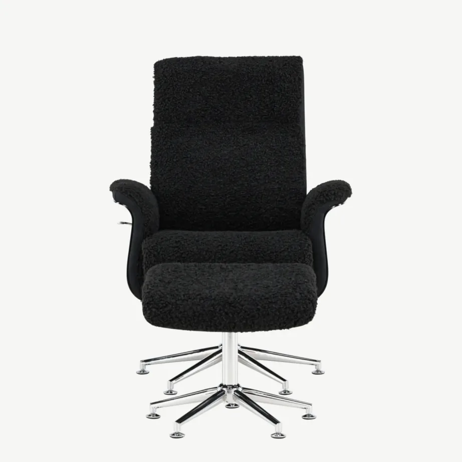 Reguleeritav tugitool Hagön jalatoega (tumehall, kroomitud jalad), 61563-100 – 6