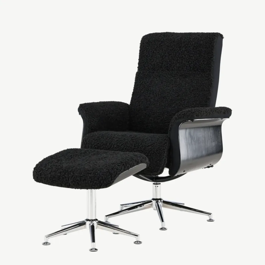 Reguleeritav tugitool Hagön jalatoega (tumehall, kroomitud jalad), 61563-100 – 7