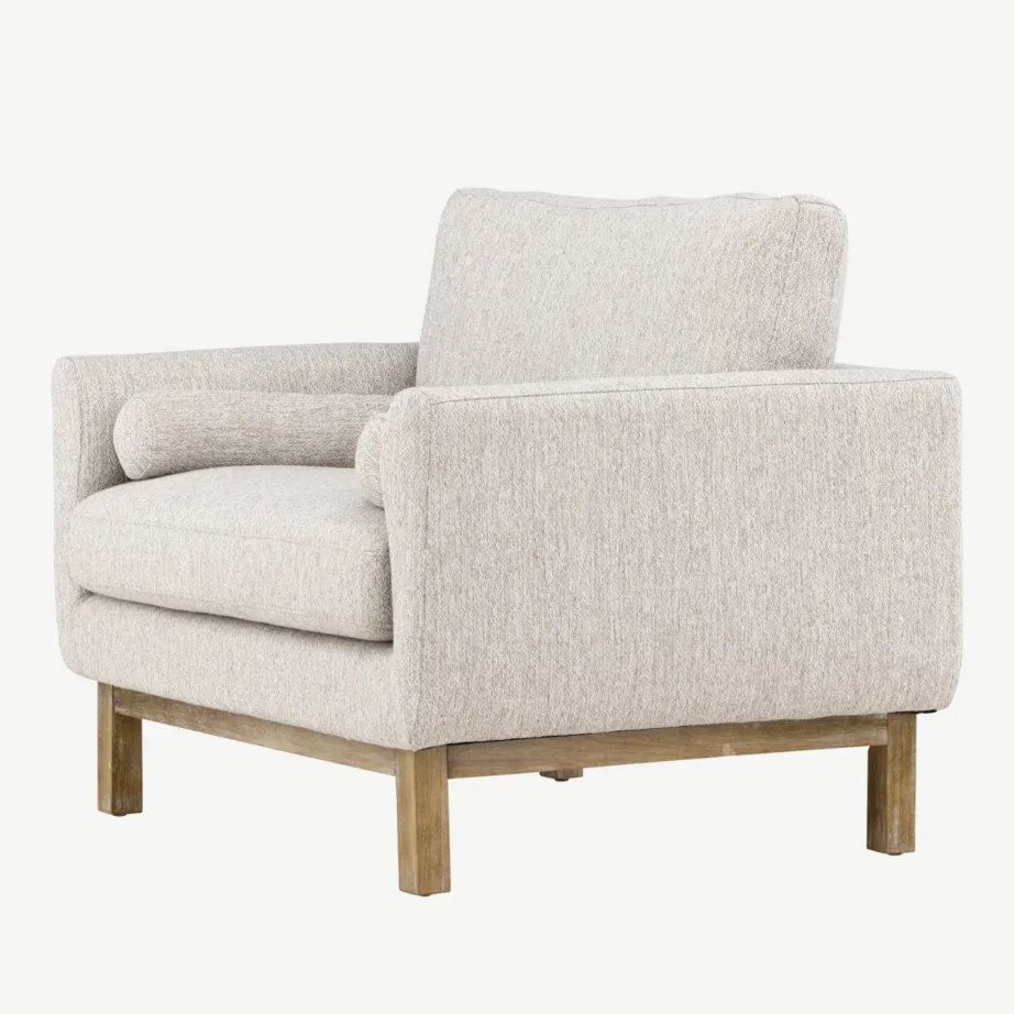 Beeži polüesterkattega tugitool Olympos kummipuidust jalgadel, 61780-102 – 6