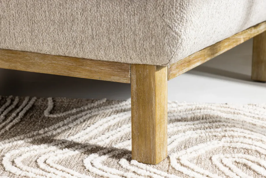 Beeži polüesterkattega tugitool Olympos kummipuidust jalgadel, 61780-102 – 10