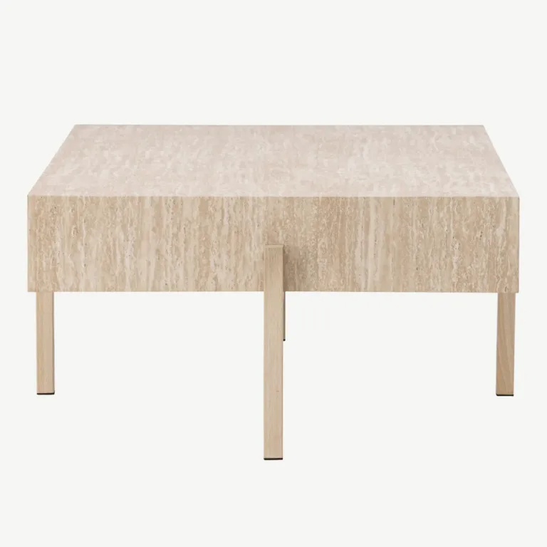 Valge peitsiga MDF-diivanilaud Vadholmen, 126 × 82 cm - 61785-707