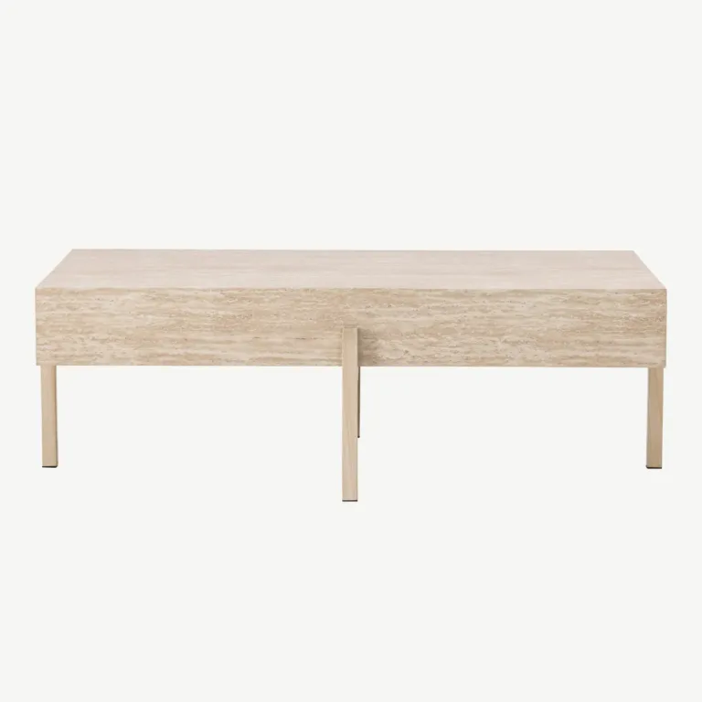 Valge peitsiga MDF-diivanilaud Vadholmen, 126 × 82 cm - 61785-707