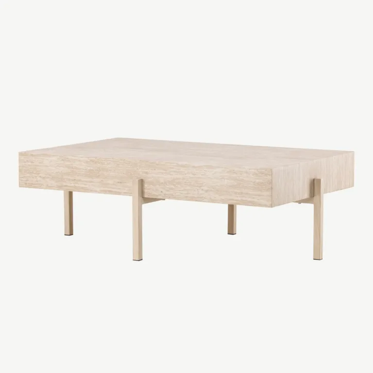 Valge peitsiga MDF-diivanilaud Vadholmen, 126 × 82 cm - 61785-707