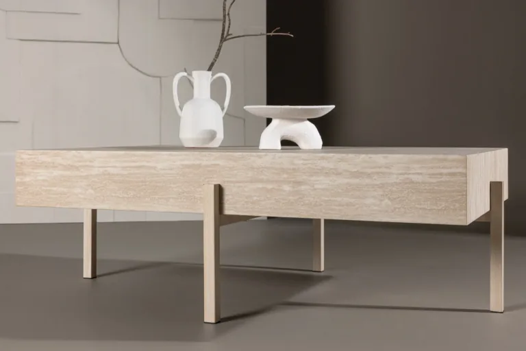 Valge peitsiga MDF-diivanilaud Vadholmen, 126 × 82 cm - 61785-707