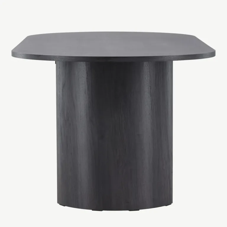 Grundsundi ristkülikukujuline söögilaud, must MDF (220 × 100 cm) - 61792-100