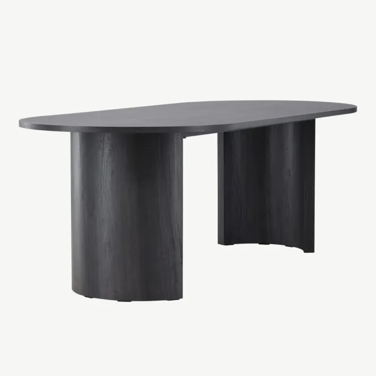 Grundsundi ristkülikukujuline söögilaud, must MDF (220 × 100 cm) - 61792-100