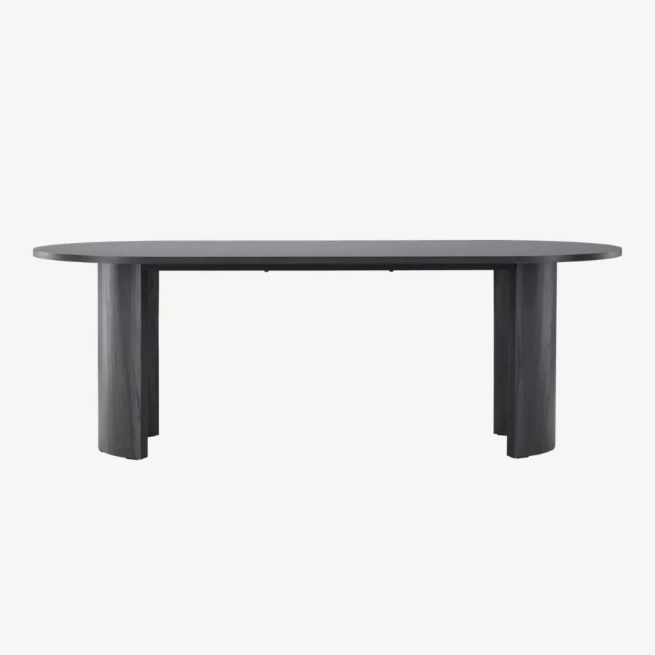 Grundsundi ristkülikukujuline söögilaud, must MDF (220 × 100 cm), 61792-100 – 4