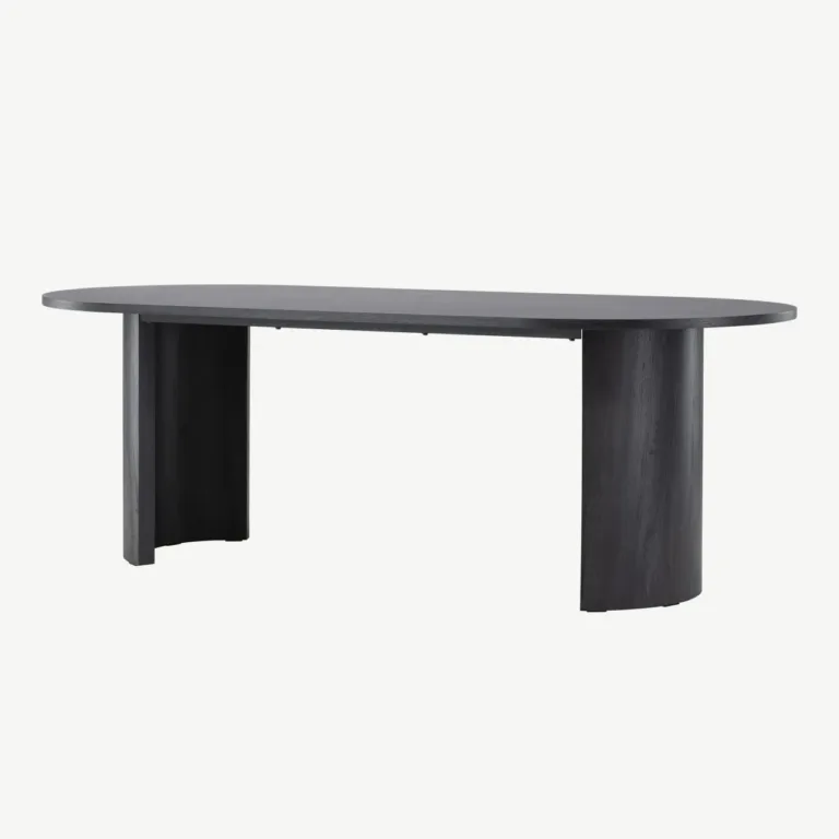 Grundsundi ristkülikukujuline söögilaud, must MDF (220 × 100 cm) - 61792-100