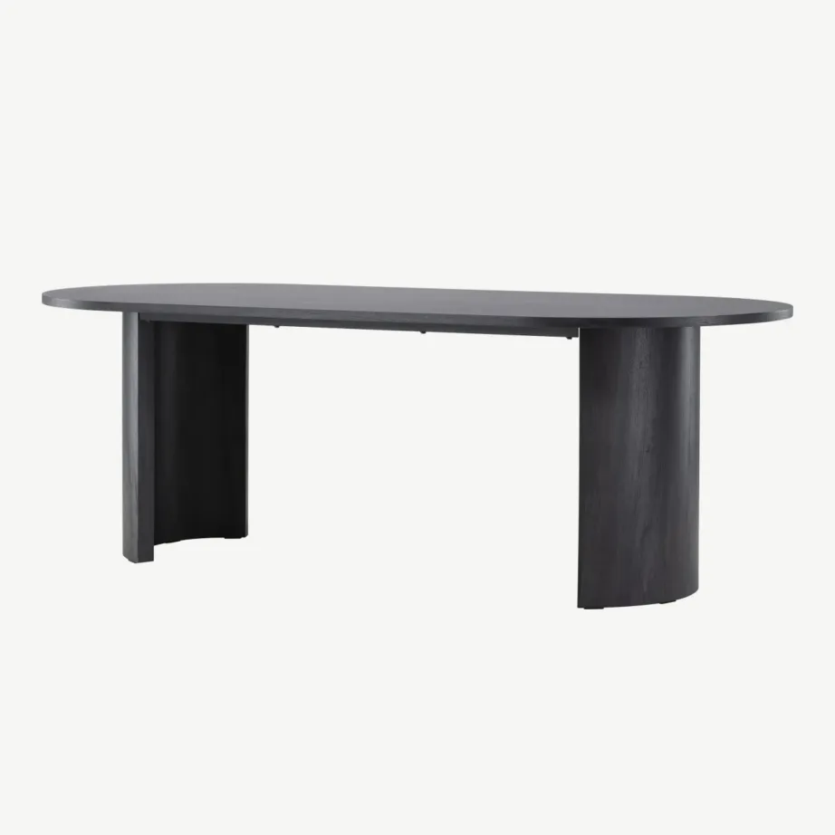 Grundsundi ristkülikukujuline söögilaud, must MDF (220 × 100 cm), 61792-100 – 5