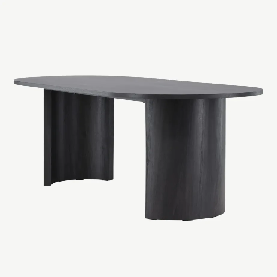 Grundsundi ristkülikukujuline söögilaud, must MDF (220 × 100 cm), 61792-100 – 6