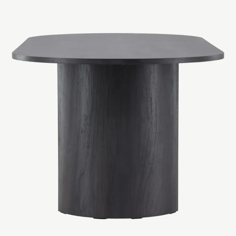 Grundsundi ristkülikukujuline söögilaud, must MDF (220 × 100 cm) - 61792-100
