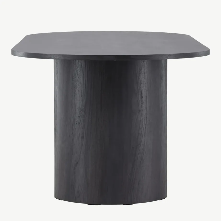 Grundsundi ristkülikukujuline söögilaud, must MDF (220 × 100 cm), 61792-100 – 7